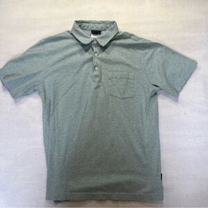 Patagonia Organic Cotton Striped Green Polo